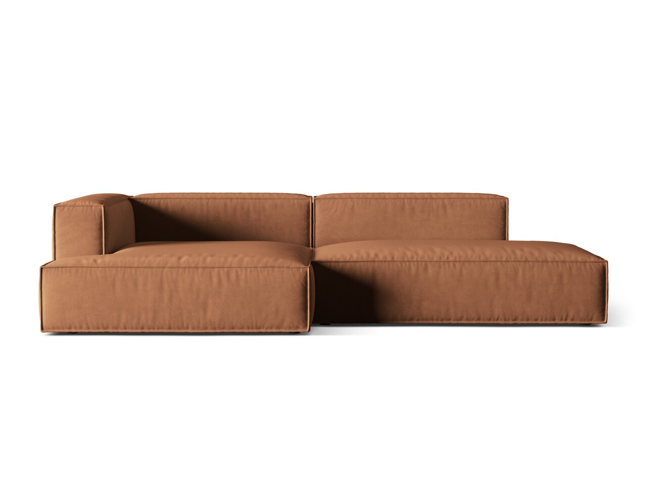 Coltar modular stanga 4 locuri, Nuria-88, Micadoni Home, 312x147x72 cm, catifea, miere Colțare